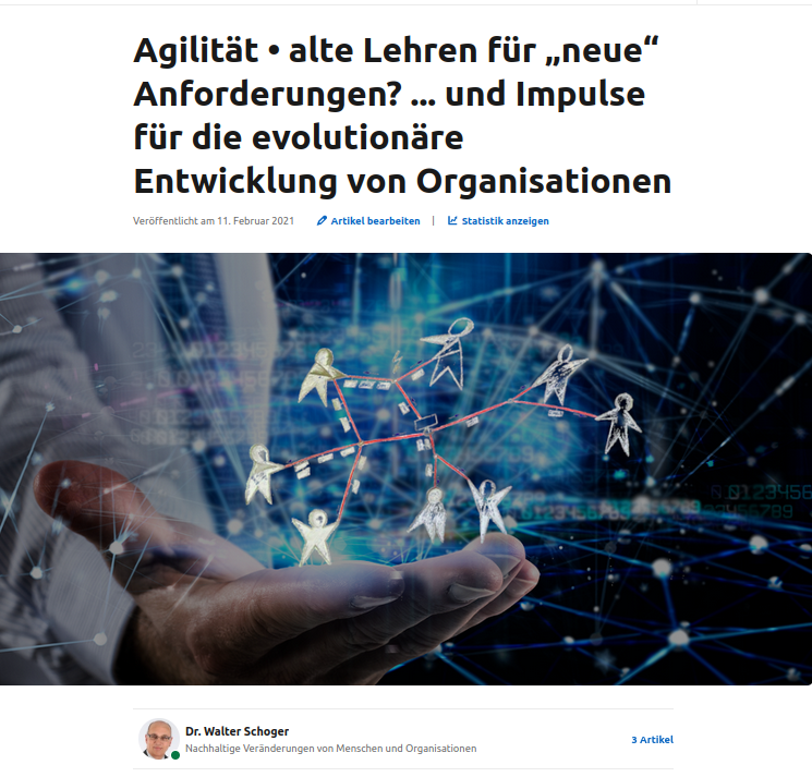 Atrikel zu Agilität: soziologische Perspektiven, theoretische und praktische Lösungsansätze