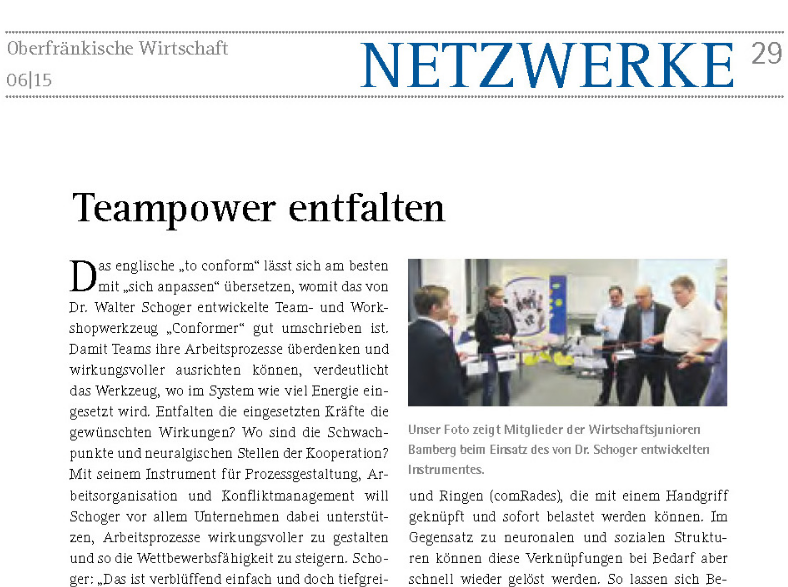 Teampower entfalten. Workshop mit den Wirtschaftsjunioren Bamberg