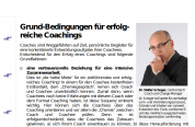 Grund-Bedingungen für erfolgreiches Coaching, Beitrag von Walter Schoger
