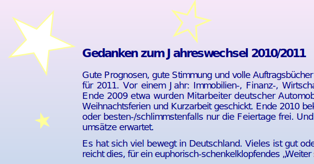 Gedanken zum Jahreswechsel