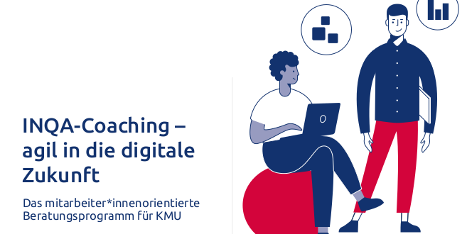 Agil in die digitale Zukunft mit INQA-Coaching. Das mitarbeiter*innenorientierte Beratungsprogramm für KMUs